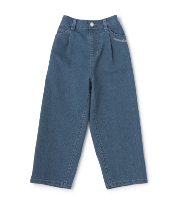 ストレッチデニムのロングパンツ