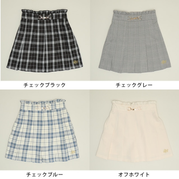 ピンクハント 卒服チェック柄プリーツスカート