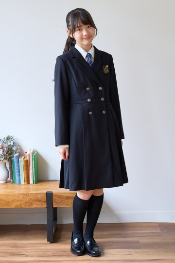 ジャケットワンピースの卒服4点セット(黒)